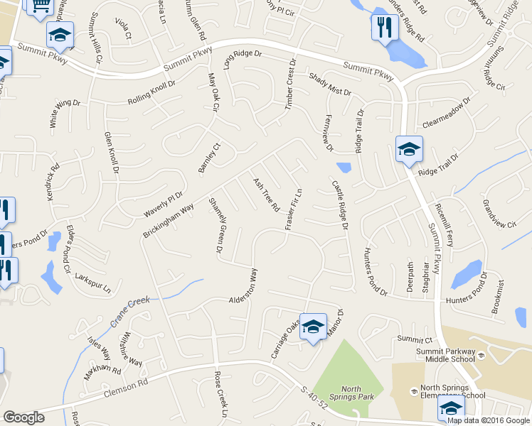 map of restaurants, bars, coffee shops, grocery stores, and more near 541 Douglas Fir Lane in Columbia