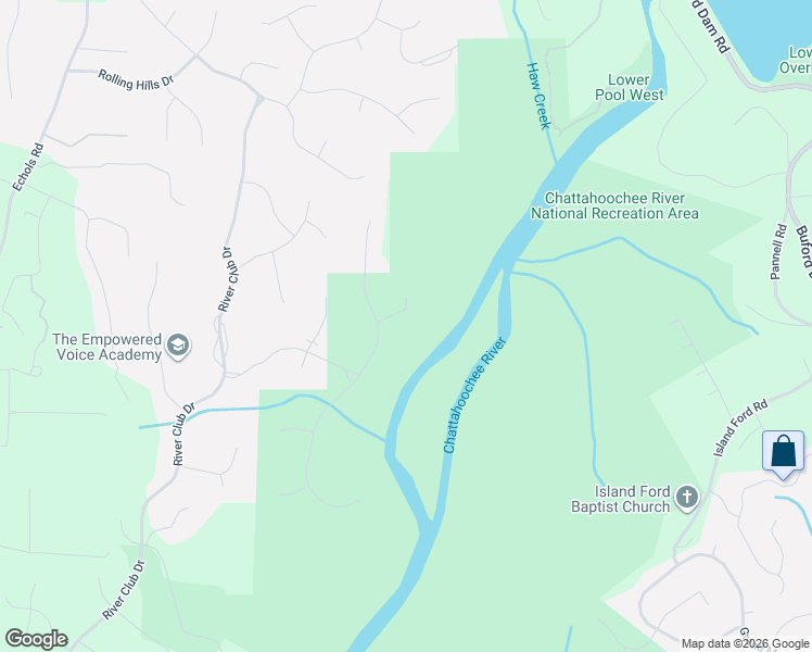 map of restaurants, bars, coffee shops, grocery stores, and more near 3940 River Run Court in Cumming