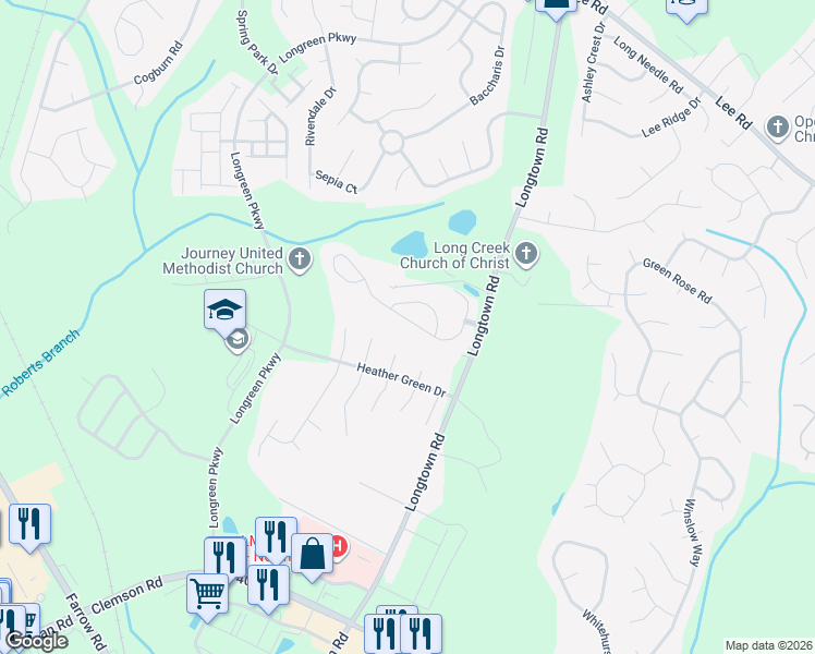 map of restaurants, bars, coffee shops, grocery stores, and more near 187 Big Game Loop in Columbia