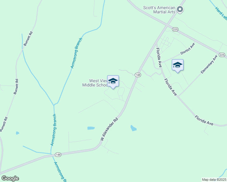 map of restaurants, bars, coffee shops, grocery stores, and more near 1410 West Alexander Road in Greenwood