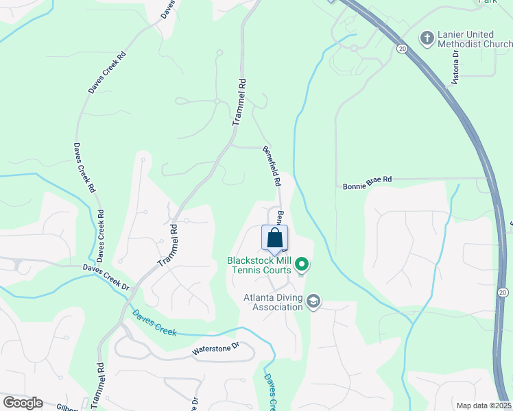 map of restaurants, bars, coffee shops, grocery stores, and more near 2445 Terry Court in Cumming