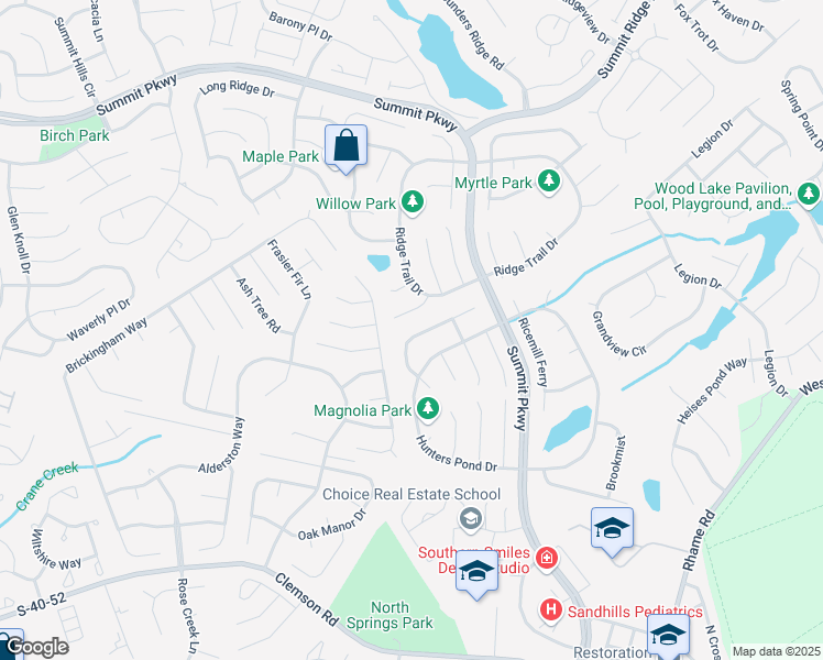 map of restaurants, bars, coffee shops, grocery stores, and more near 31 Dovecreek in Columbia