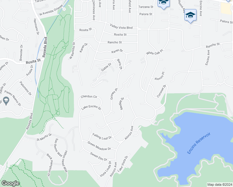 map of restaurants, bars, coffee shops, grocery stores, and more near 4422 Grimes Place in Los Angeles