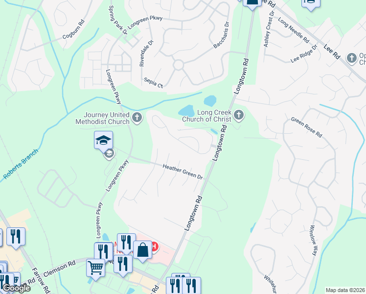 map of restaurants, bars, coffee shops, grocery stores, and more near 187 Big Game Loop in Columbia