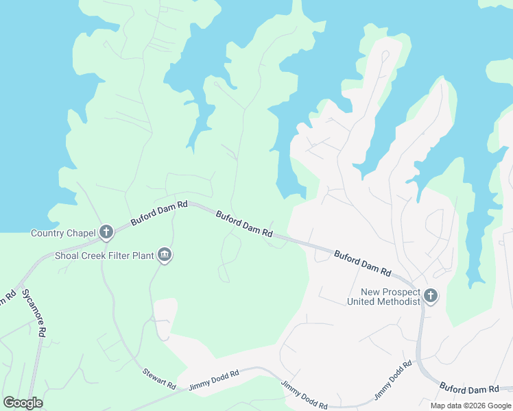 map of restaurants, bars, coffee shops, grocery stores, and more near 1850 Buford Dam Road in Buford