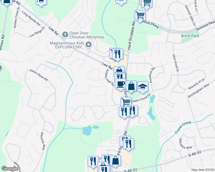 map of restaurants, bars, coffee shops, grocery stores, and more near 208 Ashley Place Road in Columbia
