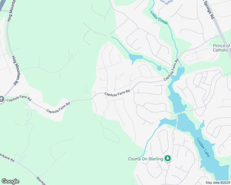 map of restaurants, bars, coffee shops, grocery stores, and more near 6659 Rivergreen Road in Flowery Branch