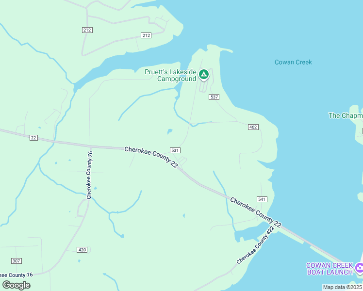 map of restaurants, bars, coffee shops, grocery stores, and more near 580 County Road 531 in Centre