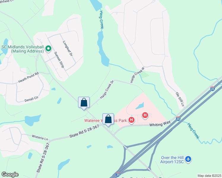 map of restaurants, bars, coffee shops, grocery stores, and more near 1422 Haigs Creek Drive in Elgin