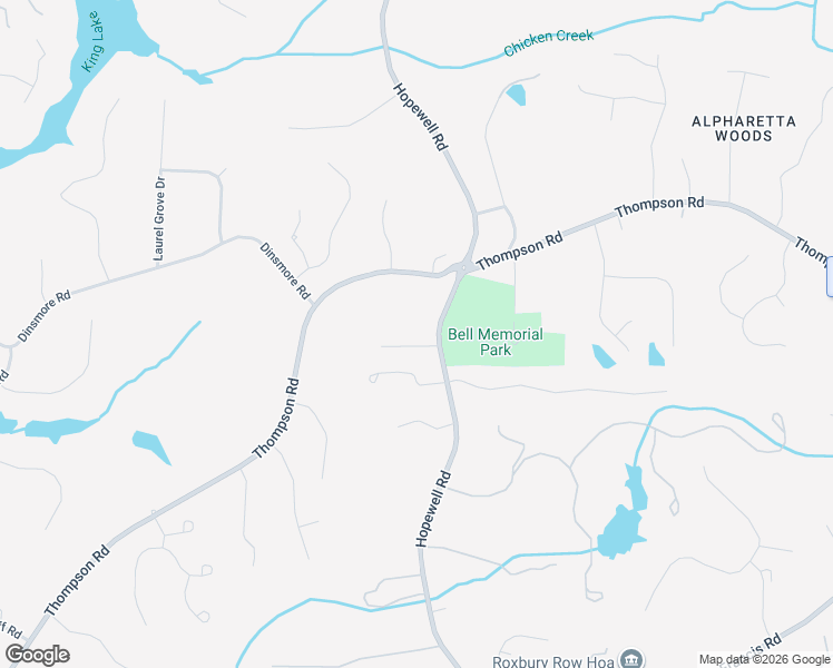 map of restaurants, bars, coffee shops, grocery stores, and more near 15160 Hopewell Road in Alpharetta