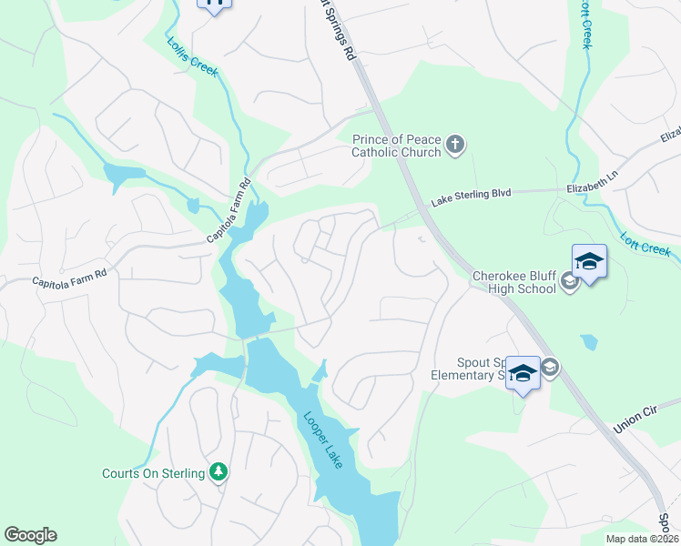 map of restaurants, bars, coffee shops, grocery stores, and more near 6918 Golden Bud Lane in Flowery Branch