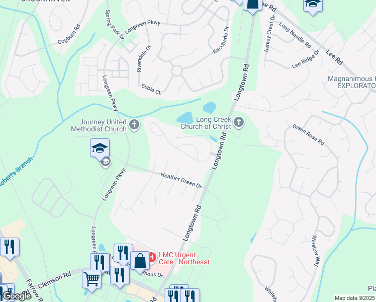 map of restaurants, bars, coffee shops, grocery stores, and more near 182 Big Game Loop in Columbia