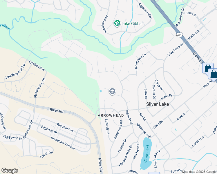 map of restaurants, bars, coffee shops, grocery stores, and more near 4613 Indian Trail in Wilmington