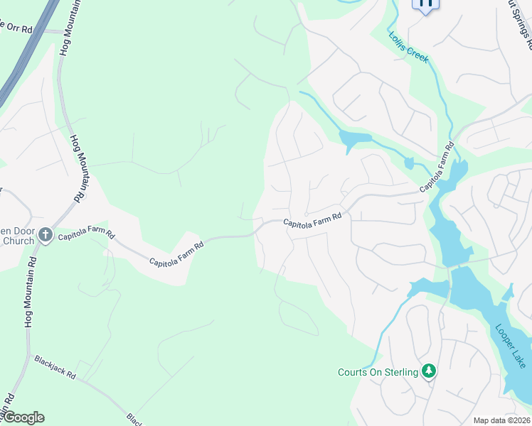 map of restaurants, bars, coffee shops, grocery stores, and more near 6712 Capitola Farm Road in Flowery Branch