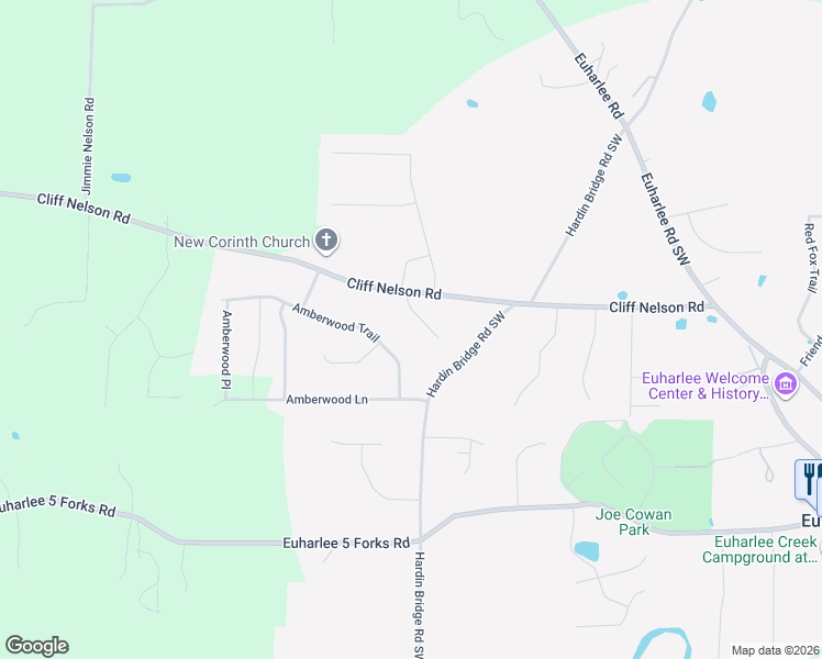 map of restaurants, bars, coffee shops, grocery stores, and more near 16 Misty Hollow Court in Kingston