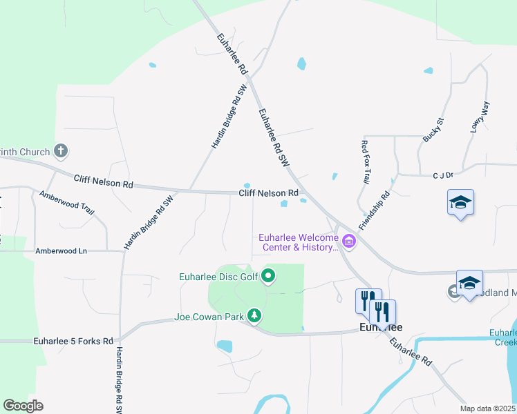 map of restaurants, bars, coffee shops, grocery stores, and more near 107 Cherry Glen Way in Kingston