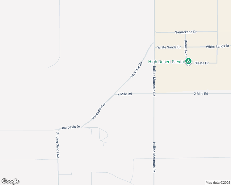 map of restaurants, bars, coffee shops, grocery stores, and more near 5693 Lazy Joe Road in Twentynine Palms