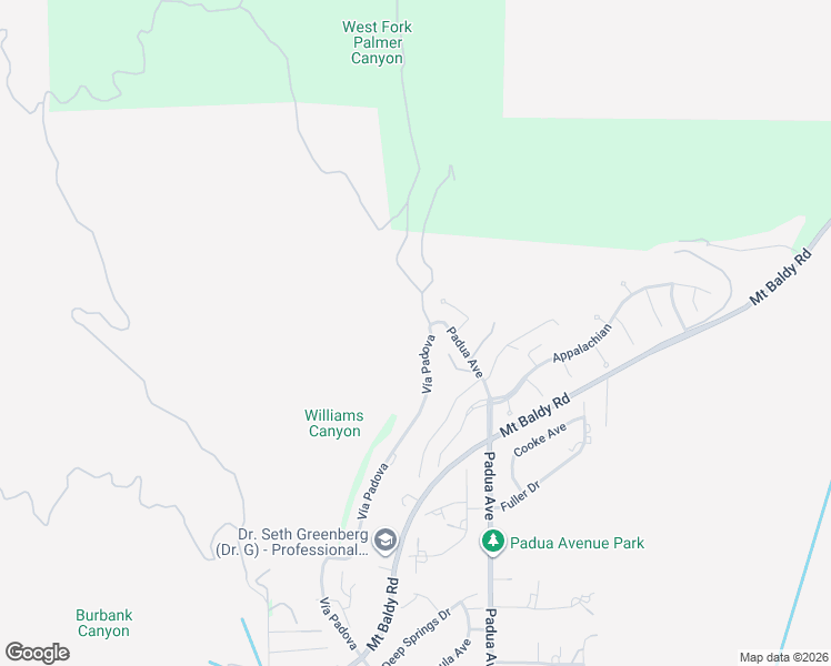 map of restaurants, bars, coffee shops, grocery stores, and more near 4467 Vía Padova in Claremont