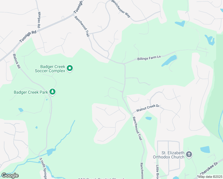 map of restaurants, bars, coffee shops, grocery stores, and more near 109 Bradshaw Park Drive in Woodstock