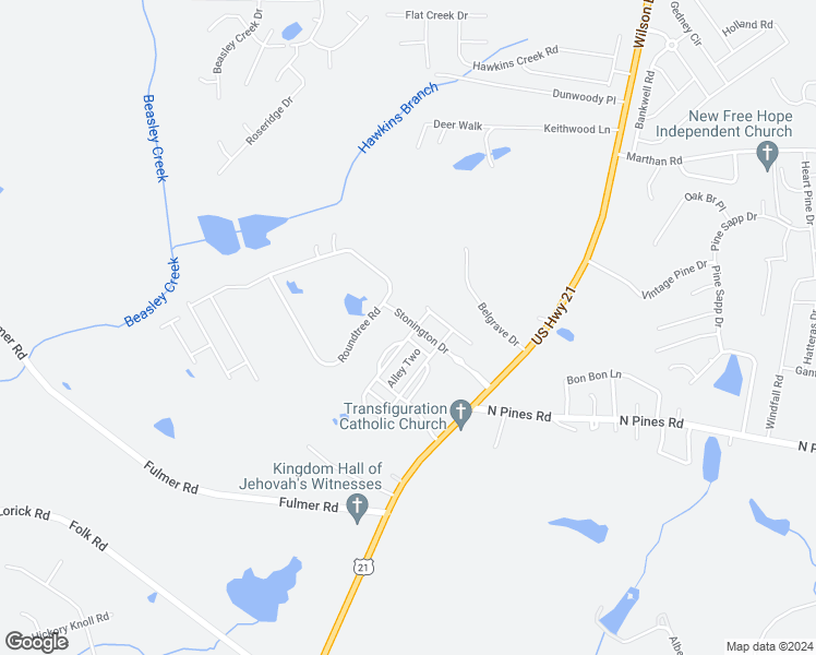 map of restaurants, bars, coffee shops, grocery stores, and more near 703 Stonebury Circle in Blythewood