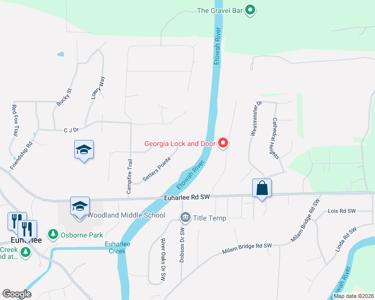 map of restaurants, bars, coffee shops, grocery stores, and more near 36 Setters Pointe in Kingston