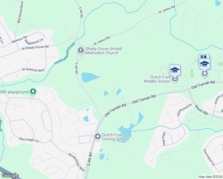 map of restaurants, bars, coffee shops, grocery stores, and more near 1818 Shady Grove Road in Irmo