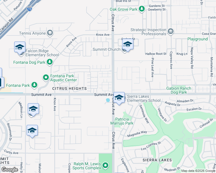 map of restaurants, bars, coffee shops, grocery stores, and more near in Fontana