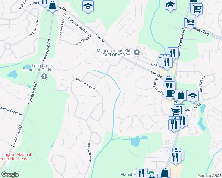 map of restaurants, bars, coffee shops, grocery stores, and more near 203 Petworth Drive in Columbia