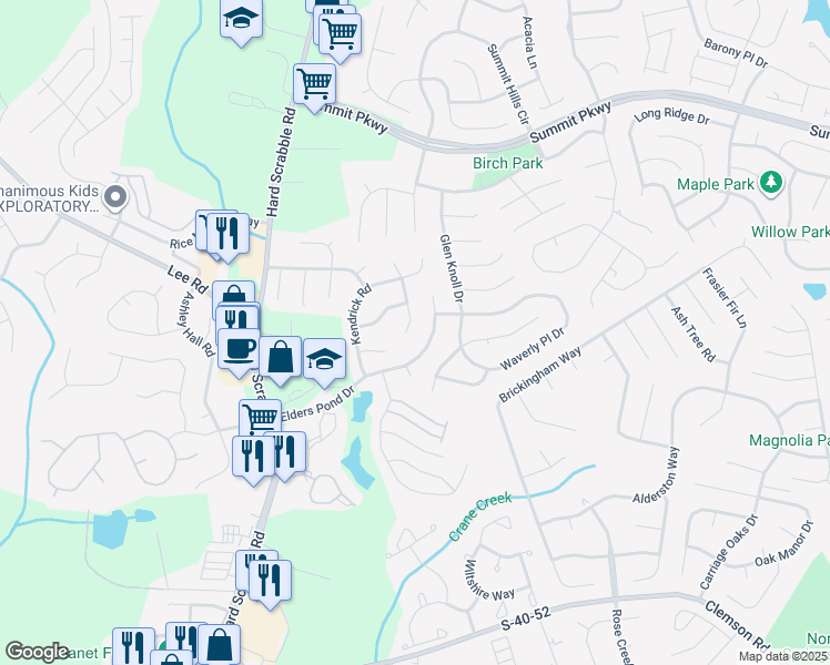 map of restaurants, bars, coffee shops, grocery stores, and more near 311 Blue Heron Road in Columbia