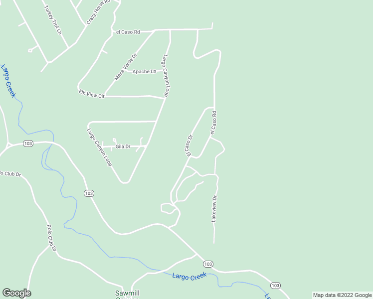 map of restaurants, bars, coffee shops, grocery stores, and more near El Caso Dr in Catron
