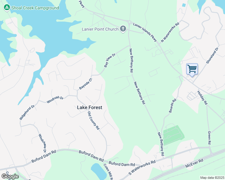 map of restaurants, bars, coffee shops, grocery stores, and more near 6350 Old Wood Hollow Way in Buford