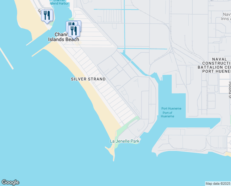 map of restaurants, bars, coffee shops, grocery stores, and more near 153 San Fernando Avenue in Oxnard