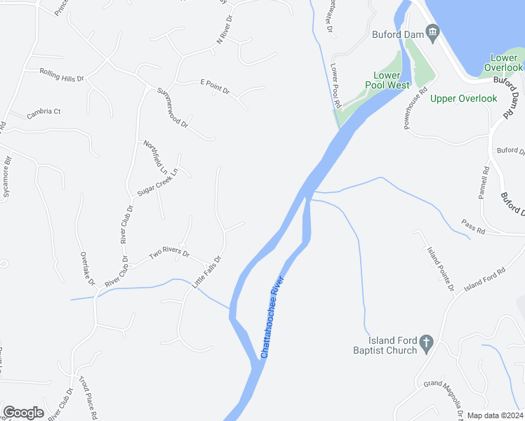 map of restaurants, bars, coffee shops, grocery stores, and more near 3965 River Run Court in Cumming