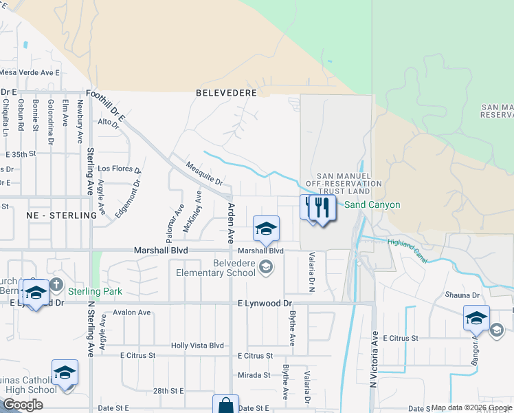 map of restaurants, bars, coffee shops, grocery stores, and more near 5624 Wadsworth Avenue in Highland