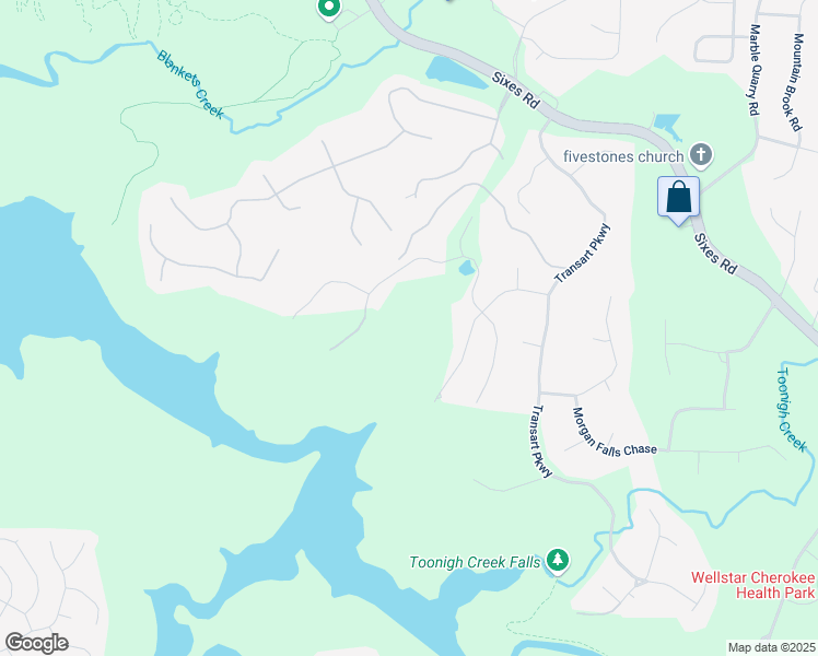 map of restaurants, bars, coffee shops, grocery stores, and more near 325 William Falls Drive in Canton