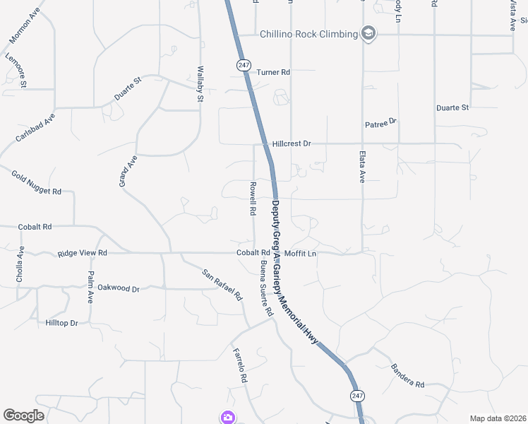 map of restaurants, bars, coffee shops, grocery stores, and more near 5564 Old Woman Springs Road in Yucca Valley