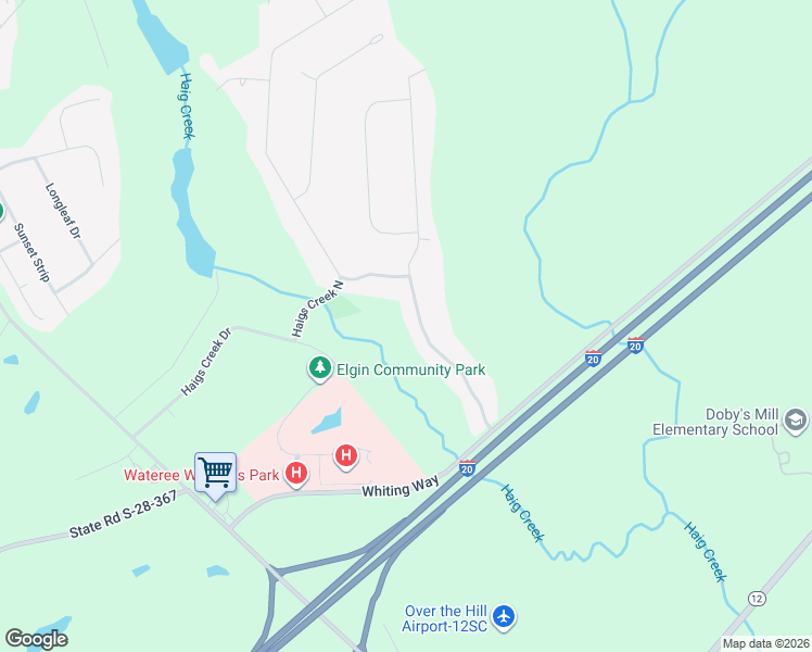 map of restaurants, bars, coffee shops, grocery stores, and more near 60 Ole Still Lane in Elgin