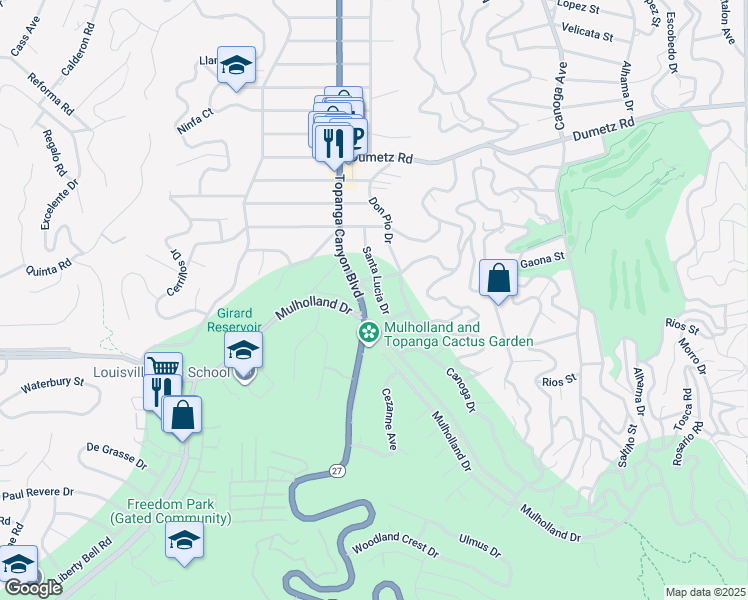 map of restaurants, bars, coffee shops, grocery stores, and more near 4713 Cardenas Avenue in Los Angeles