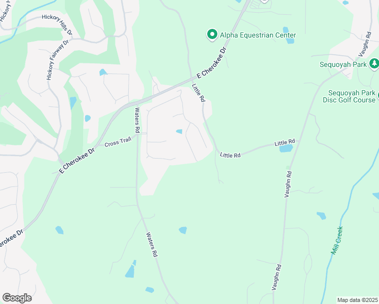 map of restaurants, bars, coffee shops, grocery stores, and more near 212 Meadow Creek Way in Woodstock