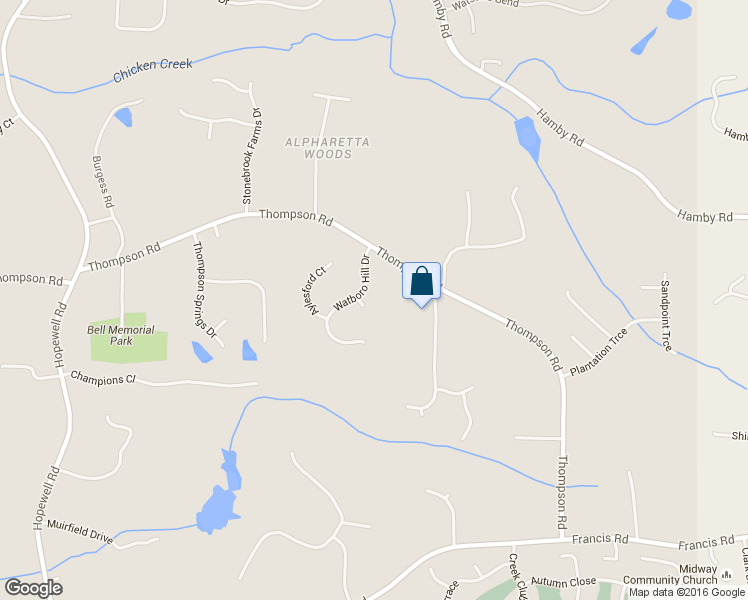 map of restaurants, bars, coffee shops, grocery stores, and more near 530 Watboro Hill Dr in Alpharetta