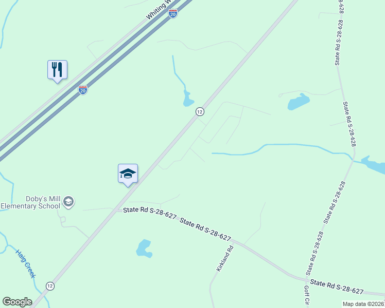 map of restaurants, bars, coffee shops, grocery stores, and more near 1853 Fort Jackson Road in Lugoff