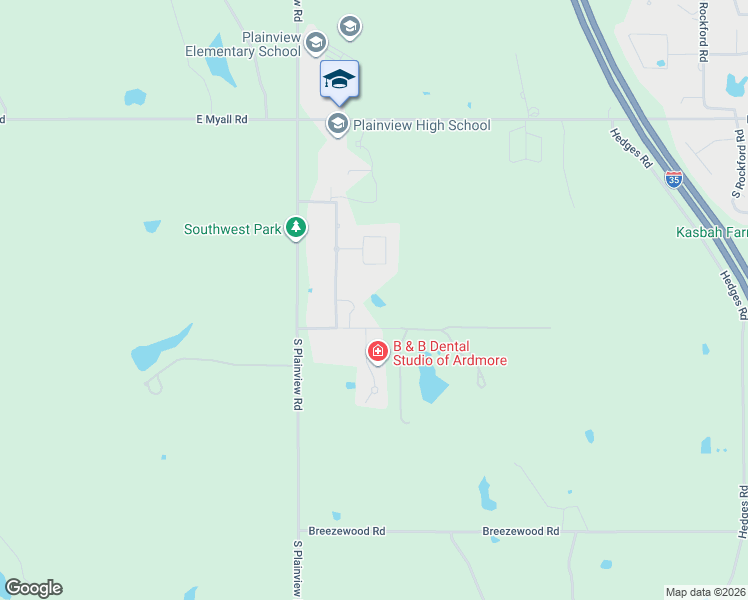 map of restaurants, bars, coffee shops, grocery stores, and more near 3530 Vicksburg Drive in Ardmore