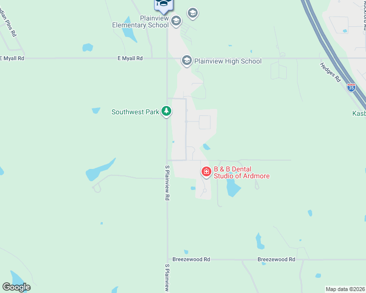 map of restaurants, bars, coffee shops, grocery stores, and more near 3530 Vicksburg Drive in Ardmore