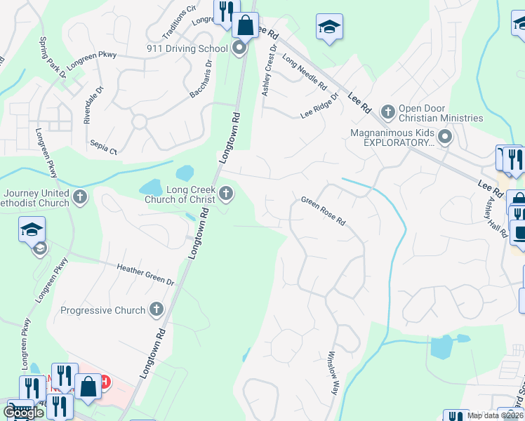 map of restaurants, bars, coffee shops, grocery stores, and more near 2 Camrose Court in Columbia