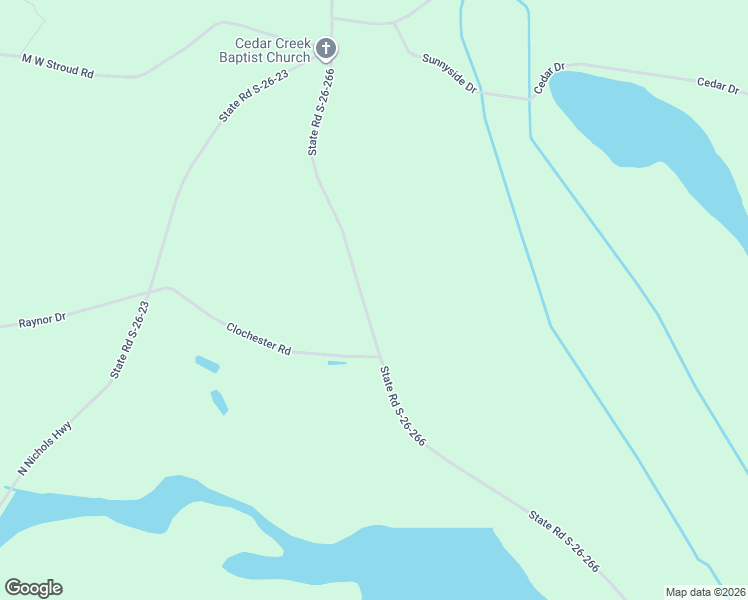 map of restaurants, bars, coffee shops, grocery stores, and more near 9060 State Road S-26-266 in Nichols