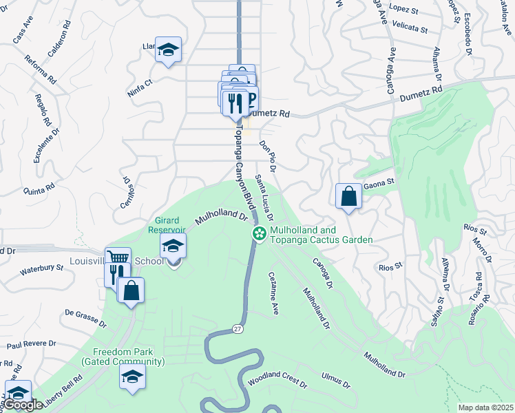 map of restaurants, bars, coffee shops, grocery stores, and more near 4713 Cardenas Avenue in Los Angeles