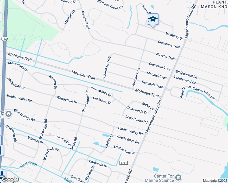 map of restaurants, bars, coffee shops, grocery stores, and more near 5901-5999 Headsail Court in Wilmington