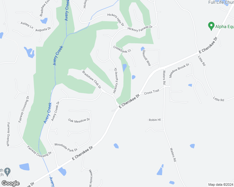 map of restaurants, bars, coffee shops, grocery stores, and more near 4103 Hickory Fairway Drive in Woodstock