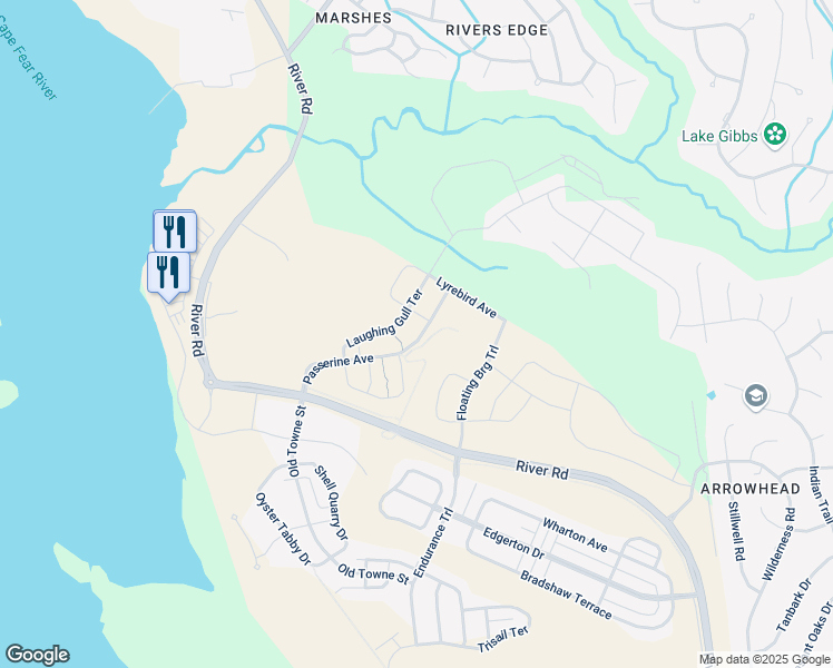 map of restaurants, bars, coffee shops, grocery stores, and more near 4048 Passerine Avenue in Wilmington