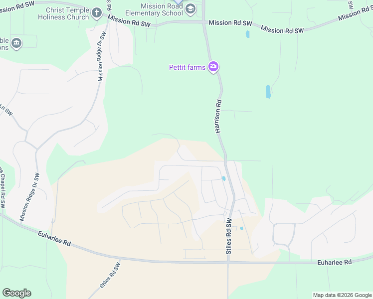 map of restaurants, bars, coffee shops, grocery stores, and more near 104 Tower Drive Southwest in Cartersville